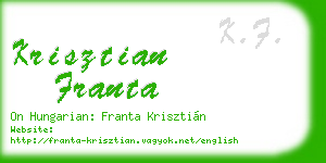 krisztian franta business card